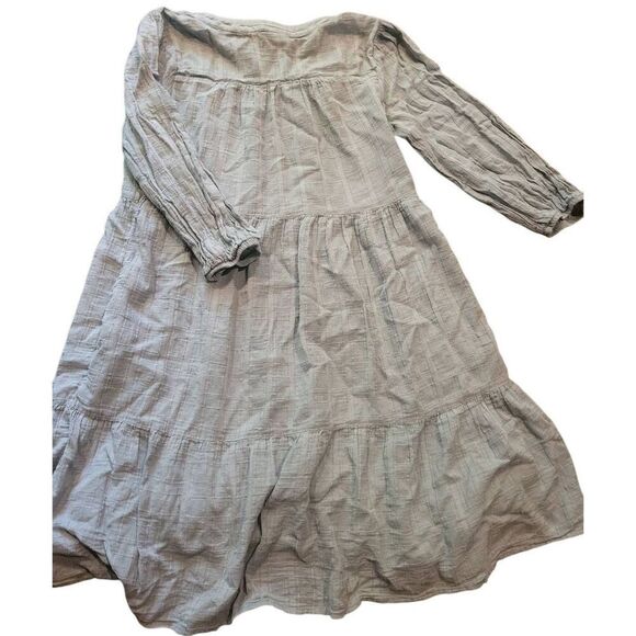 Knox Rose Dress Women's Small Sage Green Tiered Embroidered Knee Length - Picture 3 of 5